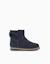 Bottines en suède avec nœud en velours Bleu 1 - vertbaudet enfant 