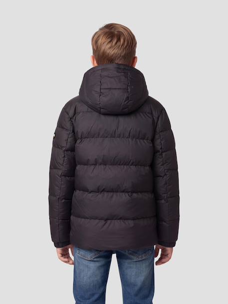 Blouson matelassé à capuche Kaki+Noir 8 - vertbaudet enfant 
