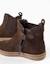 Bottines chelsea en daim avec semelle intérieure rembourrée Marrón 4 - vertbaudet enfant 