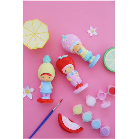 Figurines dolly à peindre et décorer Orange+Rose+Violet 10 - vertbaudet enfant 