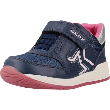 Baskets bébé fille en cuir Bleu cb48n+Rose c0514 4 - vertbaudet enfant 