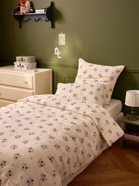 Housse de couette gaze de coton 'louison' Imprimé rosa blue 3 - vertbaudet enfant 