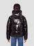 Blouson shiny à capuche Noir+Rouge 3 - vertbaudet enfant 