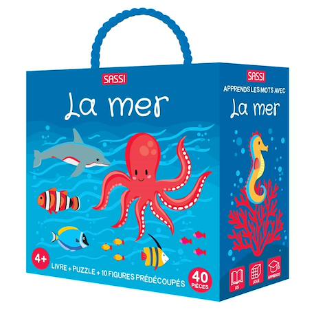 Livre et puzzle la mer Bleu 1 - vertbaudet enfant 