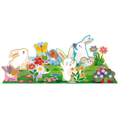 Livre et puzzle les fleurs Vert 2 - vertbaudet enfant 