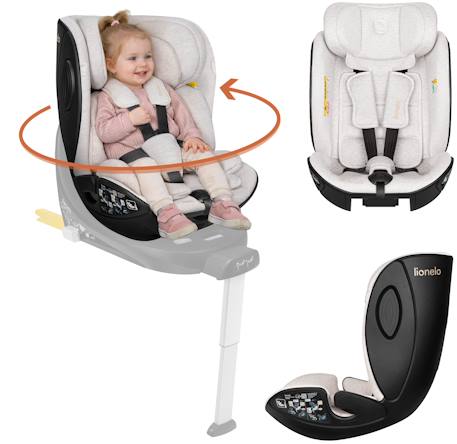 Siège-auto moxie next 40-105 cm pivotant, compatible avec la base isofix moxie Beige sand+Black carbon 1 - vertbaudet enfant 