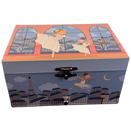 Boîte à bijoux musicale souris danseuse etoile Bleu, orange, beige 2 - vertbaudet enfant 
