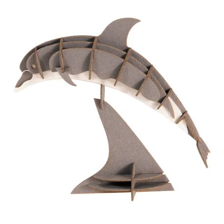 Modèle en papier 3d - dauphin Gris 2 - vertbaudet enfant 