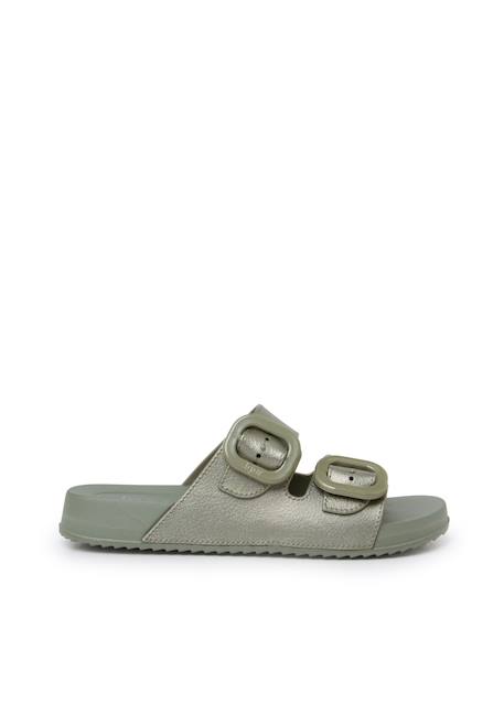 Sandales caoutchouc eva habana métallisées Argent+Vert 7 - vertbaudet enfant 