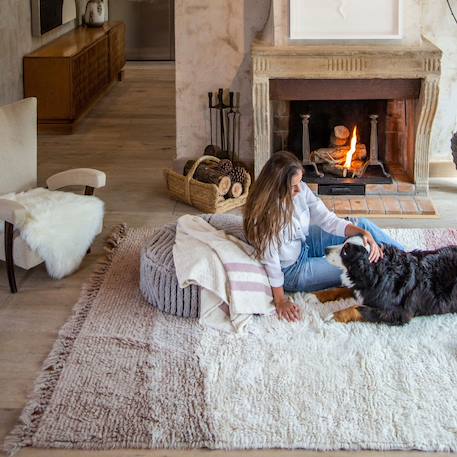 Tapis lavable en laine bruits d'été Naturel 3 - vertbaudet enfant 