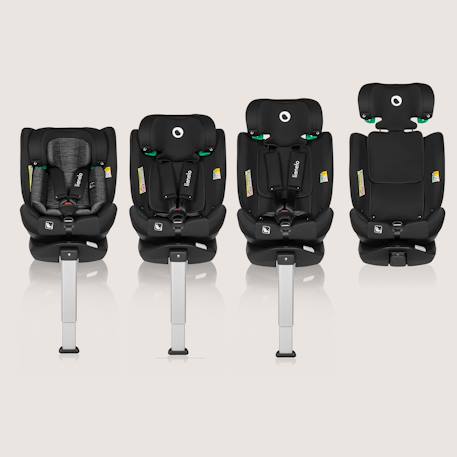 Siège-auto pivotant 360° braam i-size 40-150 cm avec isofix, groupe 0/1/2/3 Black carbon+Grey stone 2 - vertbaudet enfant 