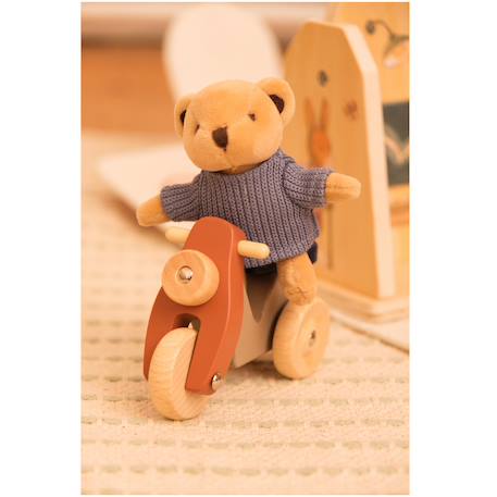 Alexis l'ours en peluche sur son scooter Bleu 6 - vertbaudet enfant 