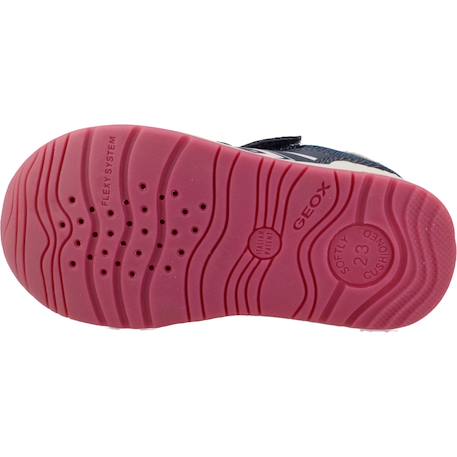 Baskets bébé fille en cuir Bleu cb48n+Rose c0514 6 - vertbaudet enfant 