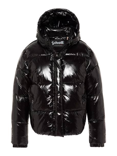 Blouson shiny à capuche Noir+Rouge 4 - vertbaudet enfant 