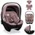 Siège-auto bébé moxie i-size 40-87 cm léger avec tissu en bambou, groupe 0+ Beige sand+Black carbon+Pink mauve 13 - vertbaudet enfant 