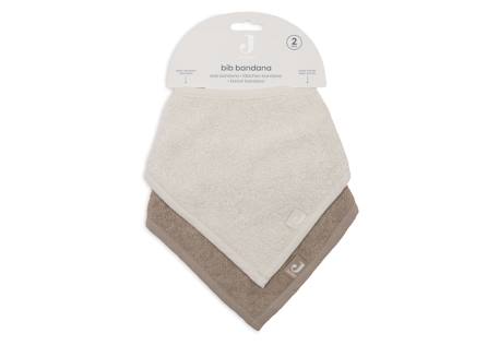 Lot de 2 bavoirs bandana bébé en coton Beige sable et taupe+Silk rose & sable+Soft matcha & sable 5 - vertbaudet enfant 