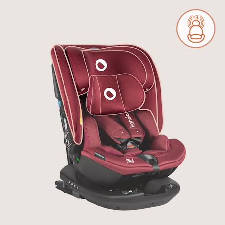 Siège-auto pivotant 360° bastiaan rwf i-size 40-150 cm avec isofix, groupe 0/1/2/3 Black carbon+Grey stone+Red burgundy 16 - vertbaudet enfant 