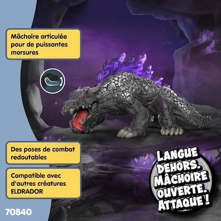 Figurine lézard des ténèbres Noir 6 - vertbaudet enfant 
