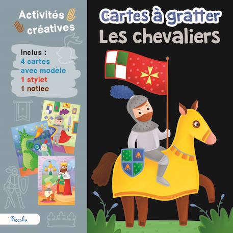 Cartes à gratter les chevaliers Gris 1 - vertbaudet enfant 