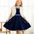 Robe hiver qui tourne fille | hepburn Bleu marine bleu roi 5 - vertbaudet enfant 