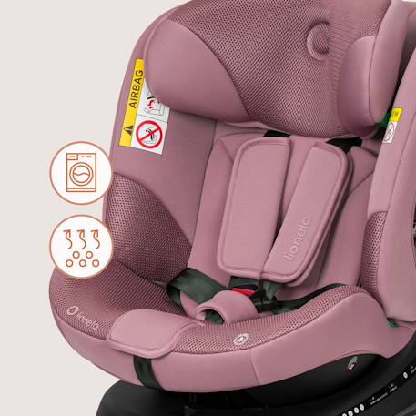 Siège-auto pivotant 360° bastiaan plus i-size 40-150 cm avec isofix Beige chocolate+Black carbon+Navy blue+Pink mauve 24 - vertbaudet enfant 