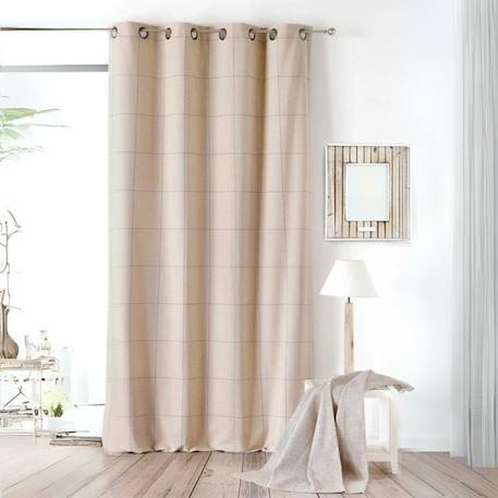 Rideau d'ameublement à grands carreaux Beige 1 - vertbaudet enfant 