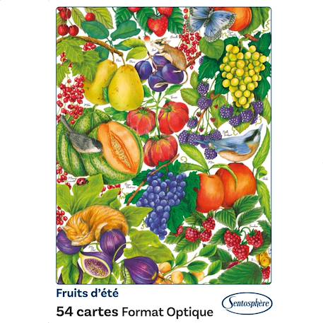 Jeu de 54 cartes illustrations fruits d'été Blanc 4 - vertbaudet enfant 