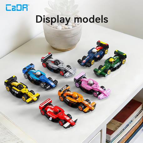 Coffret 8 mini voitures de course à construire Bleu 5 - vertbaudet enfant 