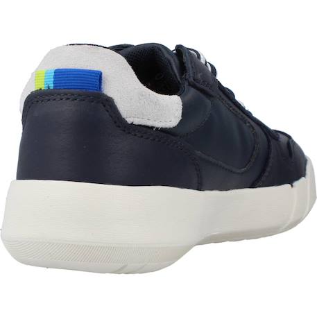 Baskets enfant garçon en cuir hyroo Bleu c4211 3 - vertbaudet enfant 