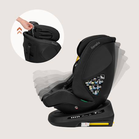 Siège-auto pivotant 360° bastiaan plus i-size 40-150 cm avec isofix Beige chocolate+Black carbon+Navy blue+Pink mauve 11 - vertbaudet enfant 