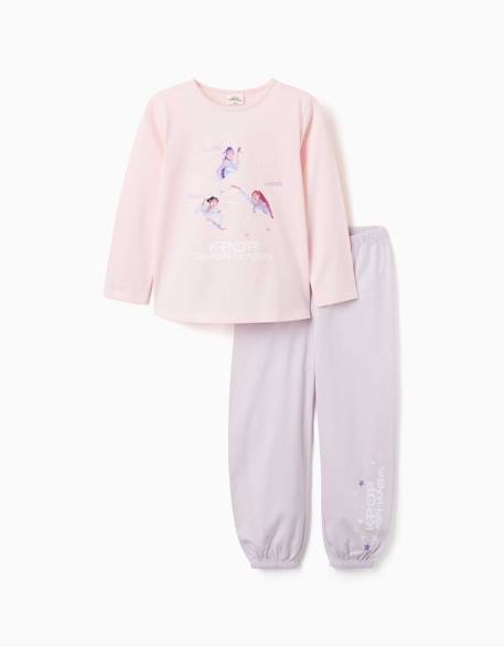 Pyjama en coton à manches longues et imprimé k-pop demon hunters Rose 1 - vertbaudet enfant 