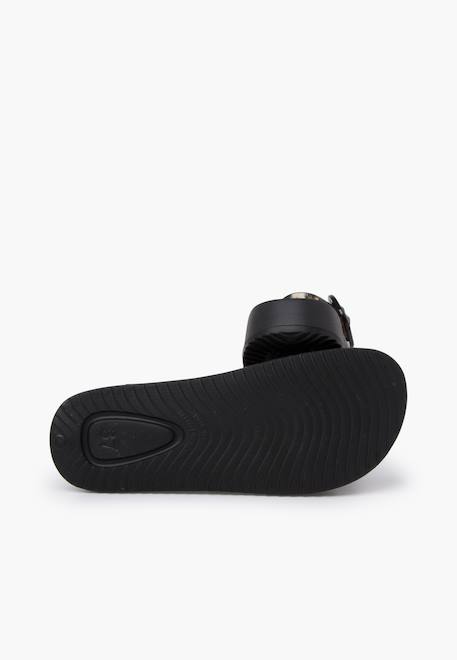 Sandales caoutchouc habana double boucle imprimé animal Noir+Vert 3 - vertbaudet enfant 