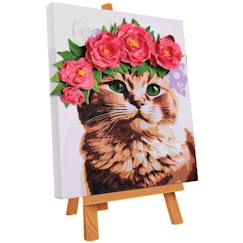 Kit pâte à modeler enfant chat avec couronne de fleurs art sensoriel - vertbaudet enfant