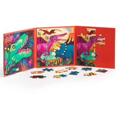 Puzzle magnétique 2 en 1 - dinosaure Multicolor 1 - vertbaudet enfant 