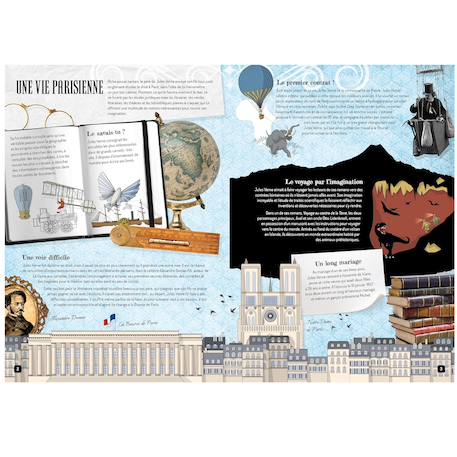 Livre et maquettes jules verne Bleu 2 - vertbaudet enfant 