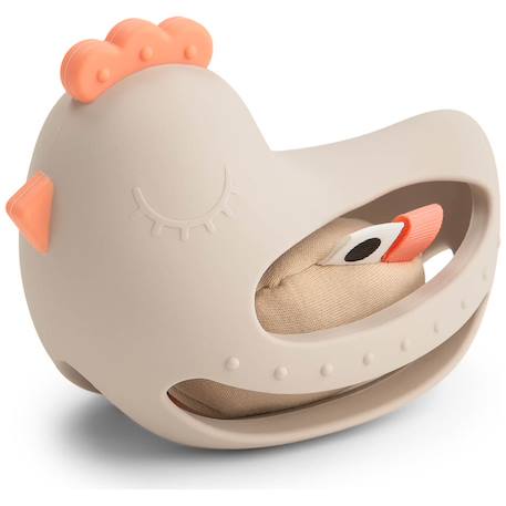 Jouet dentition et préhension avec hochet clucky sable Sable 1 - vertbaudet enfant 
