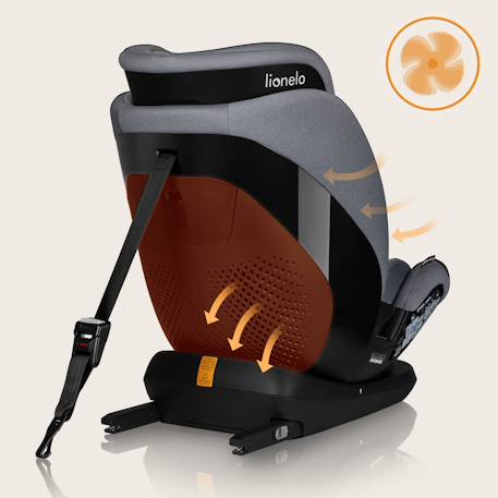 Siège-auto lavender i-size 76-150 cm avec isofix et système de ventilation, groupe 1/2/3 Black carbon+Grey stone 10 - vertbaudet enfant 