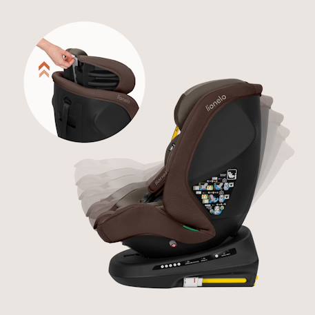 Siège-auto pivotant 360° bastiaan plus i-size 40-150 cm avec isofix Beige chocolate+Black carbon+Navy blue+Pink mauve 5 - vertbaudet enfant 