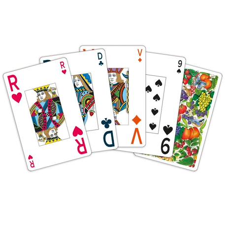 Jeu de 54 cartes illustrations fruits d'été Blanc 2 - vertbaudet enfant 