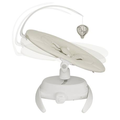 Balancelle électrique 360° iris close&cosy avec 3 mouvements, 5 vitesses, 12 mélodies et coussin inclus White beige 3 - vertbaudet enfant 