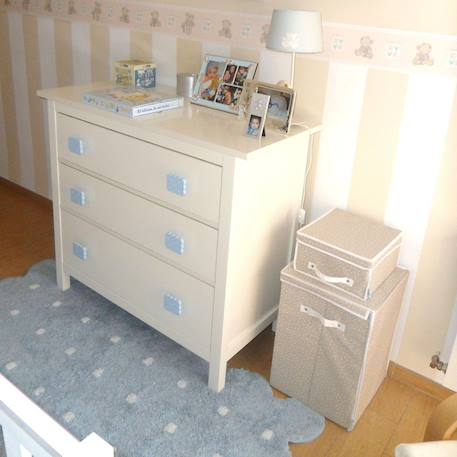 Tapis lavable en forme de biscuit Blanc+Bleu+Gris clair 6 - vertbaudet enfant 