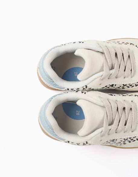 Baskets en suède à imprimé animal Bleu 4 - vertbaudet enfant 