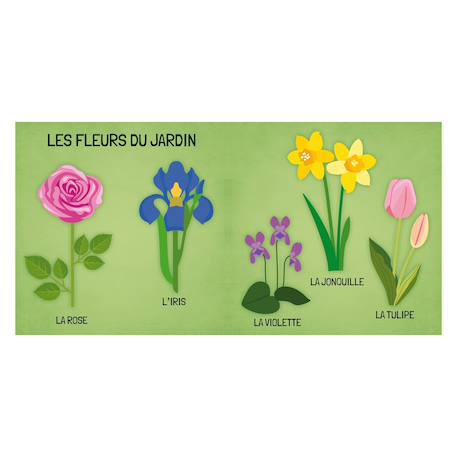 Livre et puzzle les fleurs Vert 4 - vertbaudet enfant 