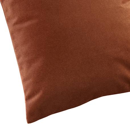 Coussin velours effet peau de pêche Beige+Bleu+Cuivre+Jaune moutarde+Marron brun+Vert olive 20 - vertbaudet enfant 