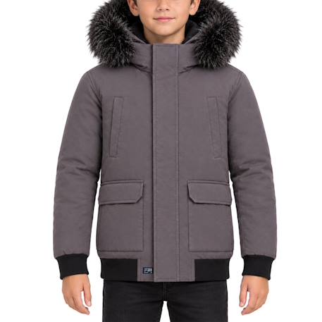 Blouson garçon Gris anthracite 2 - vertbaudet enfant 