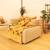 Coussin floral en velours Jaune 2 - vertbaudet enfant 