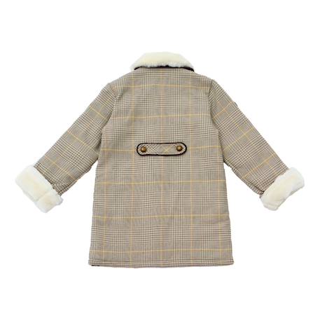 Manteau fille marron chaud à carreaux | amandine Marron 4 - vertbaudet enfant 