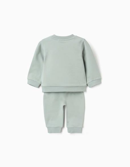 Ensemble en coton peigné avec imprimé mickey en relief Vert 3 - vertbaudet enfant 