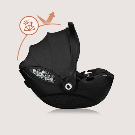 Siège-auto bébé moxie i-size 40-87 cm léger avec tissu en bambou, groupe 0+ Beige sand+Black carbon+Pink mauve 12 - vertbaudet enfant 