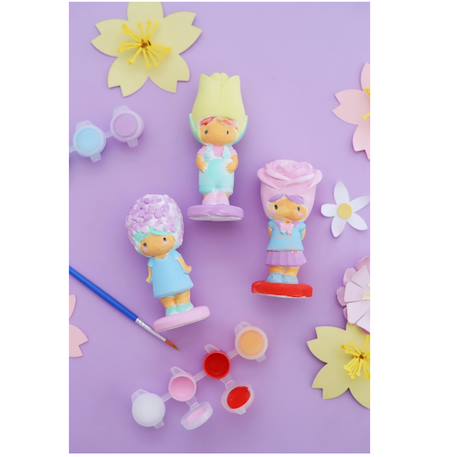 Figurines dolly à peindre et décorer Orange+Rose+Violet 16 - vertbaudet enfant 